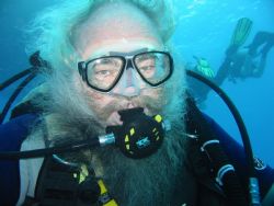 Santa on holiday.Canon A20 Built in flash by Robert Mcmeikan 